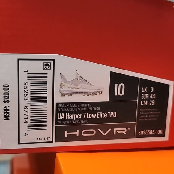 Under Armour Men's Harper 7 Low Elite TPU Baseball Cleats - Picture 10 of 10